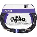 Cabo De Guitarra Ninja Cable 0,20 Mm Conector P10-p10 10ft 3,05 Metros Preto