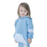 Jaqueta Corta Vento Infantil Camflada Impermeável Azul Claro - 10 - Azul Claro