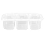 Pote Com Tampa 3 Divisórias De 1,1 Litros Para Lava-louças, Micro-ondas, Freezer Livre De Bpa