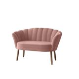 Namoradeira 2 Lugares Confortável Recepção Sala Quarto Flor Cor: Rosa