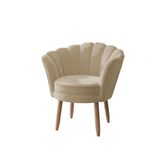 Poltrona Para Quarto Decoração Confortável Balaqui Decor Cor: Bege