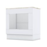 Balcão Forno De Embutir Nova York Branco Com Tampo Para Cooktop Calcare - Henn