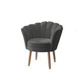 Poltrona Para Quarto Decoração Confortável Balaqui Decor Cor: Cinza