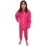 Pijama Infantil Macacão Kigurumi Estampa Estrelas - Rosa-escuro - 6