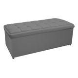 Calçadeira Copenhague 160 Cm Queen Size Corano Cinza