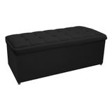 Calçadeira Copenhague 160 Cm Queen Size Suede Preto