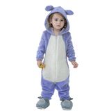 Pijama Infantil Macacão Kigurumi Fantasia Urso Azul - Azul-claro - 4