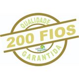 Lençol Casal Viúva (2,03mx1,20mx30cm) 3 Peças 180 Fios Caqu