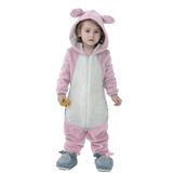 Pijama Infantil Macacão Kigurumi Fantasia Urso Rosa Claro - Rosa-claro - 6