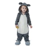 Pijama Infantil Macacão Kigurumi Fantasia Urso Pelucia - Cinza - 2