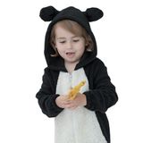 Pijama Infantil Macacão Kigurumi Fantasia Urso Preto - Preto - 14
