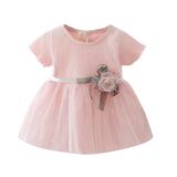 Vestido Infantil Batizado Bebe Casamento Aniversário 1 Ao 6 - Rosa - 4