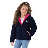 Jaqueta Casaco Infantil Menina Forrada Love Girl Trick Nick - Azul - 3