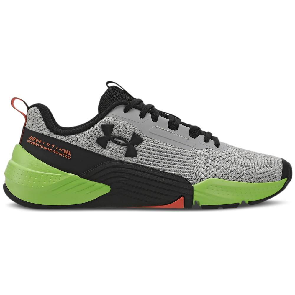 Tênis Masculino Under Armour Tribase Reps 2 6001204-011 Cinza/verde 40