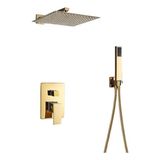 Chuveiro Dourado Brilhante Quente E Frio Duchinha Moderno