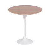 Mesa Saarinen Lateral Imbuia 42cm - Base Branca