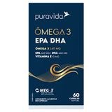 Ômega 3 Puravida Epa Dha Com 60 Cápsulas