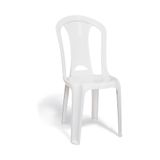 Cadeira Plastica Bistro Giovana Branca Sem Braco 150kg Duo