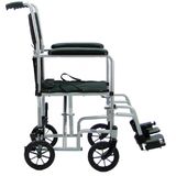 Cadeira Rodas Aço Transp Hospitalar/casa Assento 48cm 115 Kg