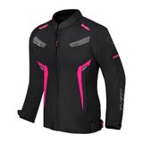 Jaqueta Feminina X11 One Sport Moto Motociclista Impermeável - Preto E Rosa - P