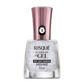 Esmalte Risqué Diamond Gel Top Coat Fixador Efeito Paetê 9,5ml