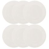 Jogo 6 Pratos Para Sobremesa De Porcelana Clean 20cm - Lyor