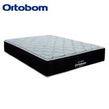 Cama Box Baú Queen Suede Bipartido + Colchão Airtech 158x198x71 Bege