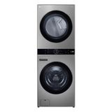 Lavadora E Secadora Elétrica Smart Lg Washtower 17kg Aço Escovado Com Inteligência Artificial Aidd Wk17vs6a 220v