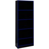 Armario Estante Multiuso 5 Prateleira Me4141 Preto Azul