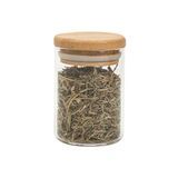 Pote De Vidro 110ml Com Tampa De Bambu Hermético - Tüd