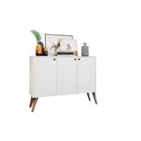 Aparador Buffet Retro Para Sala De Estar 3 Portas Congo - Branco