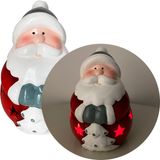 Enfeite Natalino Papai Noel Leds Luminária Abajur Natal 13cm