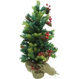 Mini Enfeite Arranjo Árvore De Natal Pinhas 60cm 74 Galhos