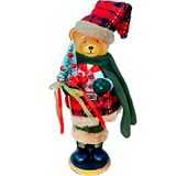 Enfeite Natalino Urso Árvore Natal Estatueta Decoração 34cm