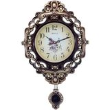 Relógio De Parede Quartz Clock Luxo Com Pendulo 59cm