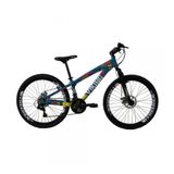 Bicicleta Viking X Tuff 25/30 Freeride Aro 26 Freio A Disco 21 Velocidades Cambios Shimano Azul Amarelo