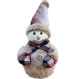 Enfeite Boneco De Neve Gorro Chapéu Decoração De Natal 31cm