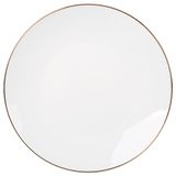 Prato Raso Em Porcelana Legacy Gold 27cm Lhermitage Branco