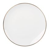 Prato Sobremesa Porcelana Legacy Gold 19cm Lhermitage Branco