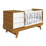 Berço Americano Multifuncional Prince Branco/savana - Reller Móveis Branco/savana