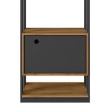 Guarda Roupa Modulado Closet Titan 1 Porta Preto Velluto/freijó - Pr Móveis Preto Velluto/ Freijó