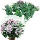 Kit 10 Plantas Kalanchoe Artificiais Flores Rosa Jardim 30cm