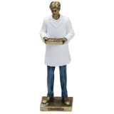 Estatueta Decoração Odontólogo Dentista Enfeite Resina 25cm