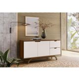 Aparador Buffet Ambiente Vicenza Imbuia Off White - New Ceval