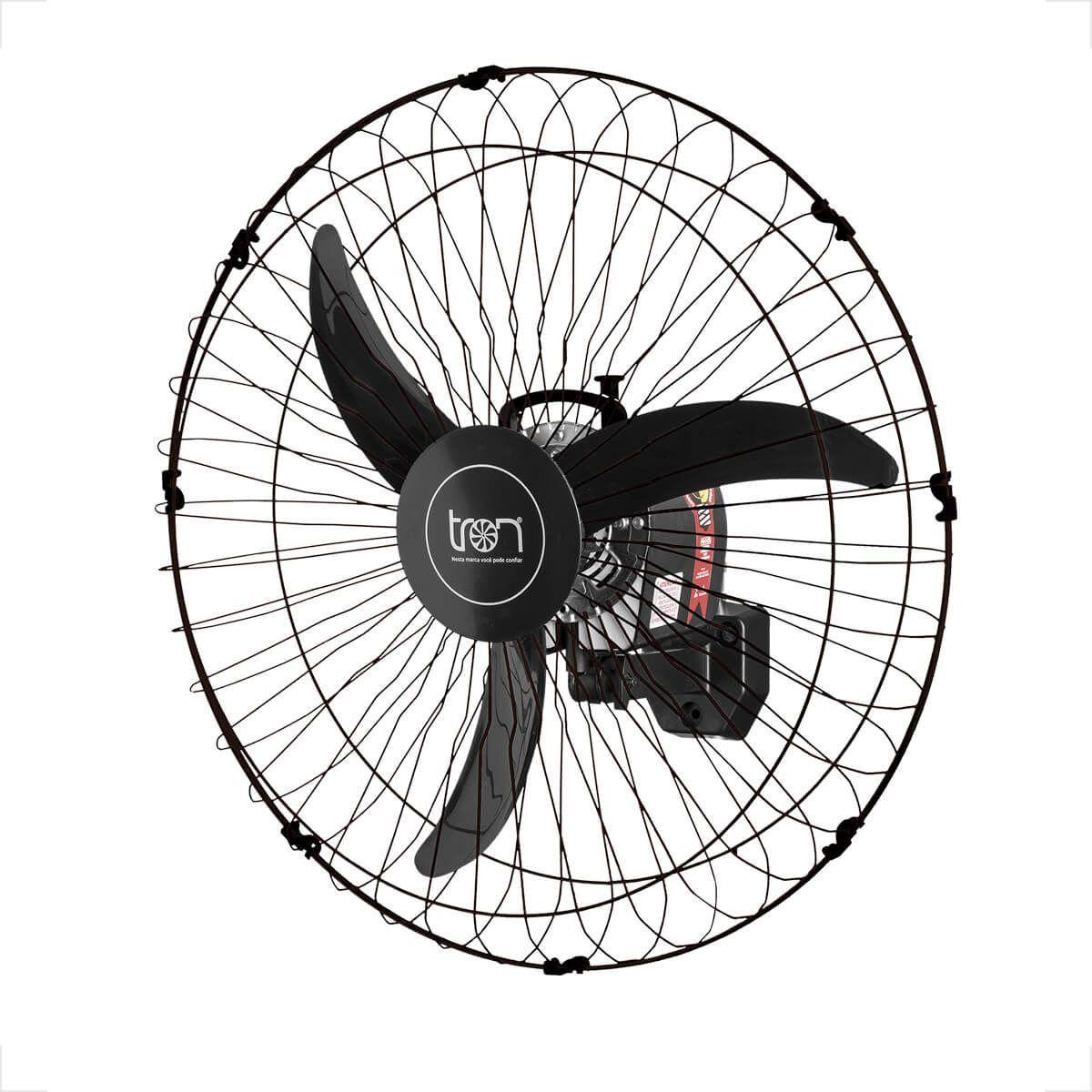 Ventilador De Parede Tron 50cm Oscilante 140w Preto Bivolt