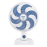 Ventilador De Mesa Mondial Super Power 6 Pás 60w 30cm Branco E Azul Escuro Vsp-30-w - 127v