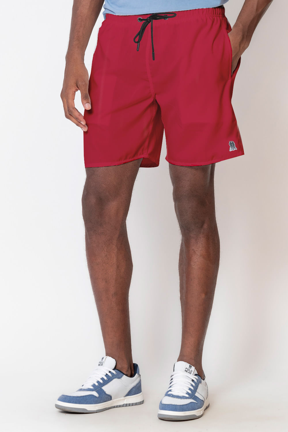 Short Vôlei Masculino Básico Liso Polo Wear Vermelho Médio