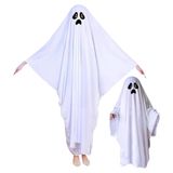 Fantasia Capa Fantasma Infantil E Adulto Assombração Assustador Ghost Festa Halloween Dia Das Bruxas Noites Do Terror