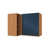 Armário Aéreo P/ Cozinha Canto Reto Ciela R647 C/ 1 Porta 98cm Canela/azul Profundo - Kappesberg