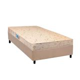Conjunto Box Solteiro: Colchão Espuma Luckspuma D26 Serene + Base Crc Suede Clean(78x188)